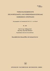 Cover image for Das Elektrische Massenfilter ALS Isotopentrenner