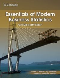 Cover image for Essentials of Modern Business Statistics with Microsoft Excel, Loose-Leaf Version