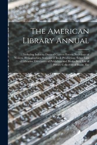 Cover image for The American Library Annual