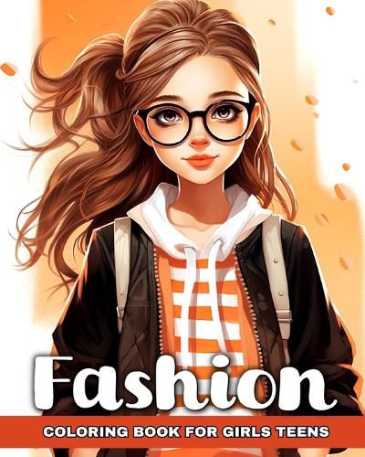 Cover image for Fashion Coloring Book for Girls Teens