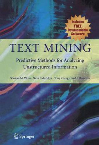 Cover image for Text Mining: Predictive Methods for Analyzing Unstructured Information