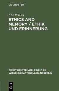 Cover image for Ethics and Memory / Ethik und Erinnerung