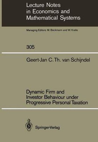 Cover image for Dynamic Firm and Investor Behaviour under Progressive Personal Taxation