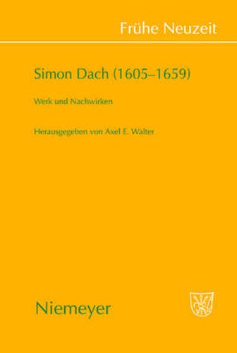 Cover image for Simon Dach (1605-1659): Werk Und Nachwirken