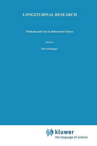 Cover image for Longitudinal Research: Methods and Uses in Behavioral Science