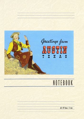 Cover image for Vintage Lined Notebook Greetings from Austin, Cowgirl