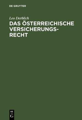 Cover image for Das oesterreichische Versicherungsrecht