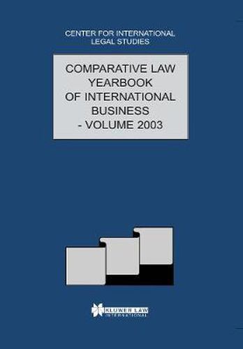 Cover image for The Comparative Law Yearbook of International Business: Volume 25, 2003