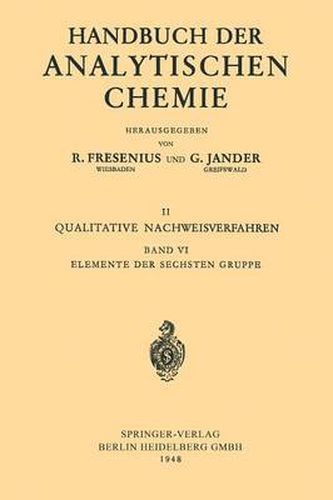 Cover image for Elemente Der Sechsten Gruppe: Sauerstoff - Schwefel - Selen - Tellur - Chrom - Molybdan - Wolfram - Uran