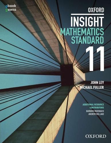 Cover image for Oxford Insight Mathematics Standard (Year 11) Student book + obook assess