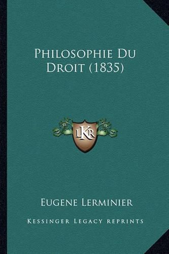 Philosophie Du Droit (1835)