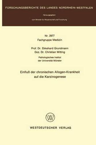 Cover image for Einfluss Der Chronischen Allogen-Krankheit Auf Die Karzinogenese