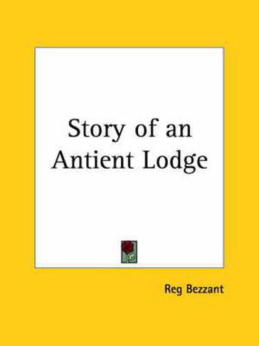 Cover image for Story of an Antient Lodge