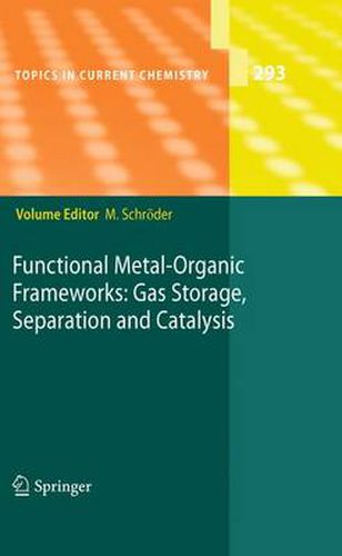 Cover image for Functional Metal-Organic Frameworks: Gas Storage, Separation and Catalysis