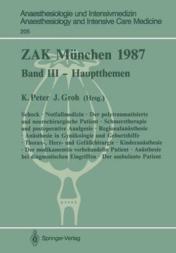 Cover image for Zak Munchen 1987: Band III -- Hauptthemen