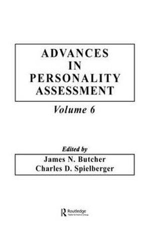 Cover image for Advances in Personality Assessment: Volume 6