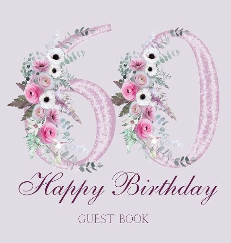 Cover image for Happy 60th birthday guest book (hardback)