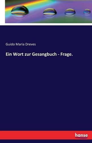 Cover image for Ein Wort zur Gesangbuch - Frage.