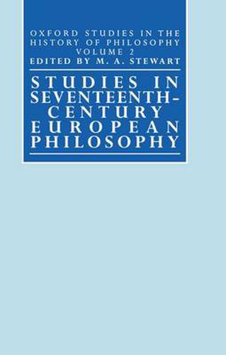 Cover image for Studies in Seventeenth-century European Philosophy