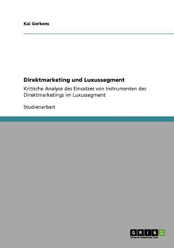 Cover image for Direktmarketing Und Luxussegment