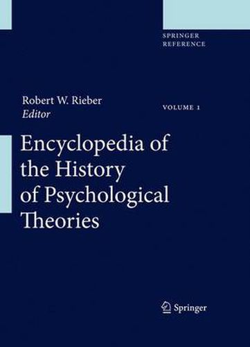 Cover image for Encyclopedia of the History of Psychological Theories