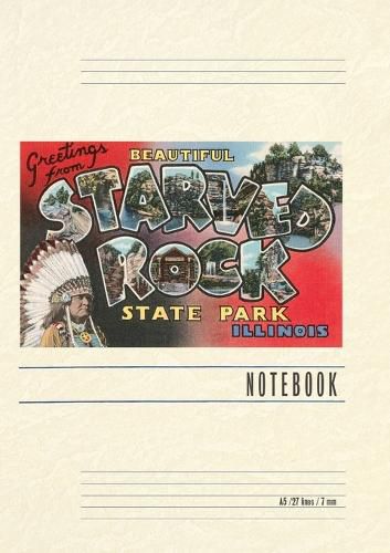 Cover image for Vintage Lined Notebook Greetings from Beautiful Starved Rock State Park, Illinois