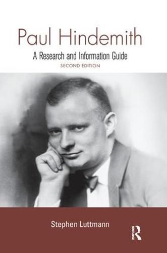 Cover image for Paul Hindemith: A Research and Information Guide