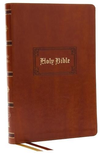 Cover image for KJV Bible, Giant Print Thinline Bible, Vintage Series, Leathersoft, Tan, Red Letter, Comfort Print: King James Version