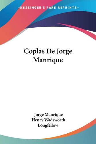 Cover image for Coplas De Jorge Manrique