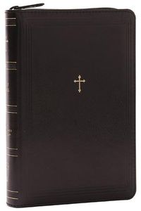 Cover image for NKJV, Compact Paragraph-Style Reference Bible, Leathersoft, Black with zipper, Red Letter, Comfort Print: Holy Bible, New King James Version