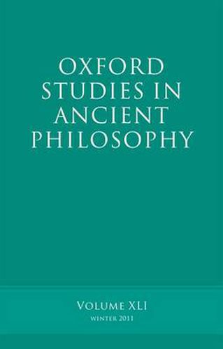 Cover image for Oxford Studies in Ancient Philosophy, Volume 41