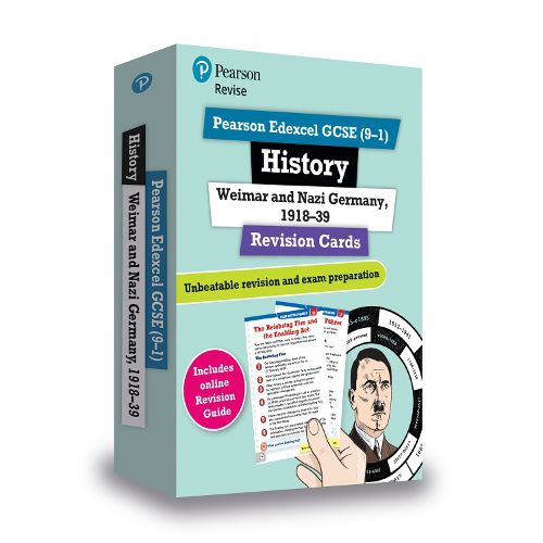 Cover image for Pearson REVISE Edexcel GCSE (9-1) History Weimar & Nazi Germany Revision Cards: for home learning, 2022 and 2023 assessments and exams