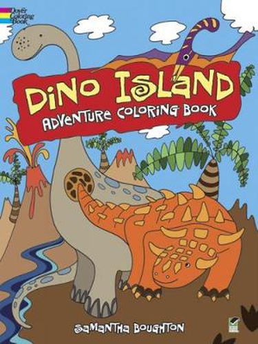 Cover image for Dino Island Adventure Coloring Book