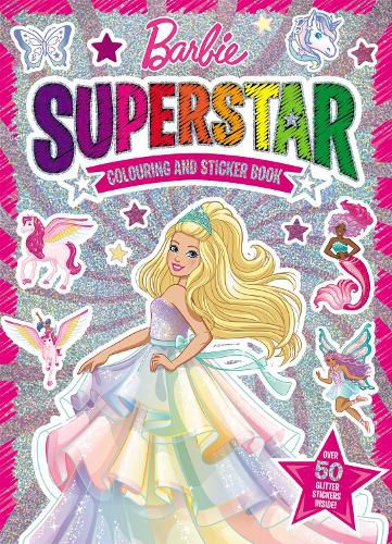 Cover image for Barbie Fantasy: Superstar Colouring and Sticker Book (Mattel)
