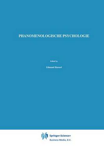 Phanomenologische Psychologie: Vorlesungen Sommersemester 1925