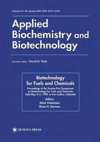 Cover image for Twenty-First Symposium on Biotechnology for Fuels and Chemicals: Proceedings of the Twenty-First Symposium on Biotechnology for Fuels and Chemicals Held May 2-6, 1999, in Fort Collins, Colorado