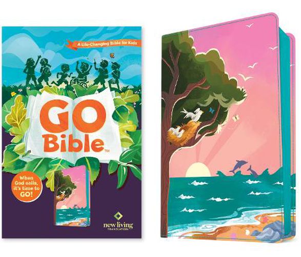 Cover image for NLT Go Bible for Kids (Leatherlike, Beach Sunrise)