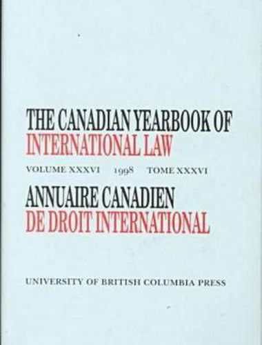 Cover image for The Canadian Yearbook of International Law, Vol. 36, 1998