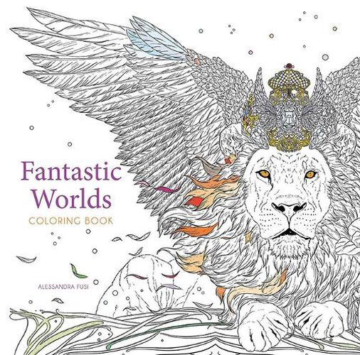 Cover image for Fantastic Worlds Coloring Book