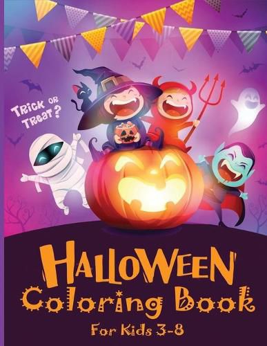 Cover image for Halloween Coloring Book for Kids 3-8: Cute Halloween Coloring Pages for Kids