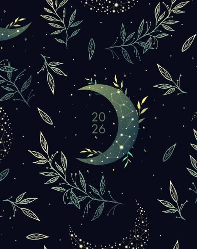 Cover image for Floral Moon 2026 7.5 X 9.5 Booklet Monthly Planner