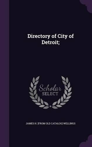 Cover image for Directory of City of Detroit;