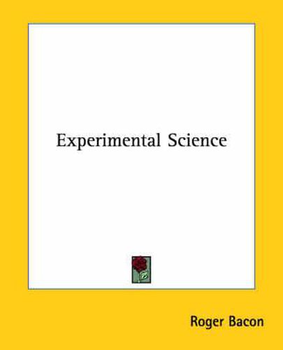 Cover image for Experimental Science