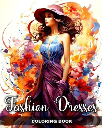 Cover image for Fashion Dresses Coloring Book