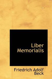 Cover image for Liber Memorialis