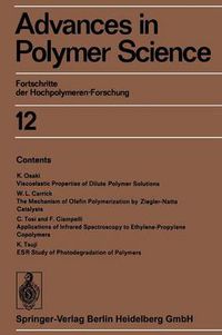 Cover image for Advances in Polymer Science: Fortschritte der Hochpolymeren-Forschung