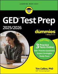 Cover image for GED Test Prep 2025/2026 For Dummies