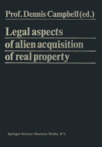 Cover image for Legal Aspects of Alien Acquisition of Real Property