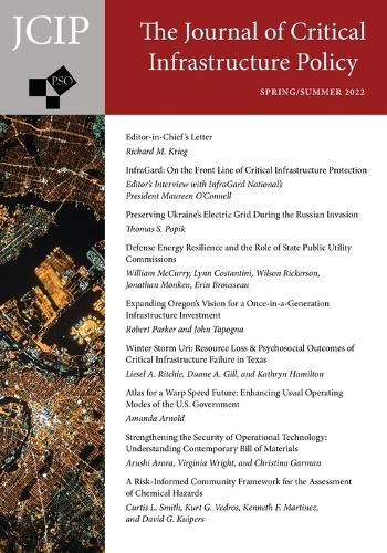 Cover image for Journal of Critical Infrastructure Policy: Volume 3, Number 1, Spring/Summer 2022