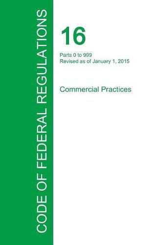 Cover image for Code of Federal Regulations Title 16, Volume 1, January 1, 2015